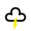 Matige of zware regenval in gebied met onweer