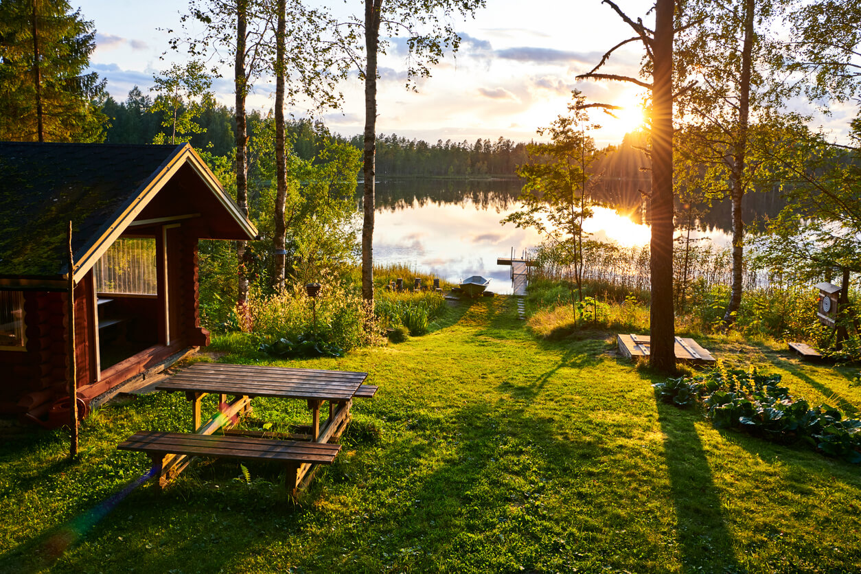 Finland: Au bord d'un lac en Finlande