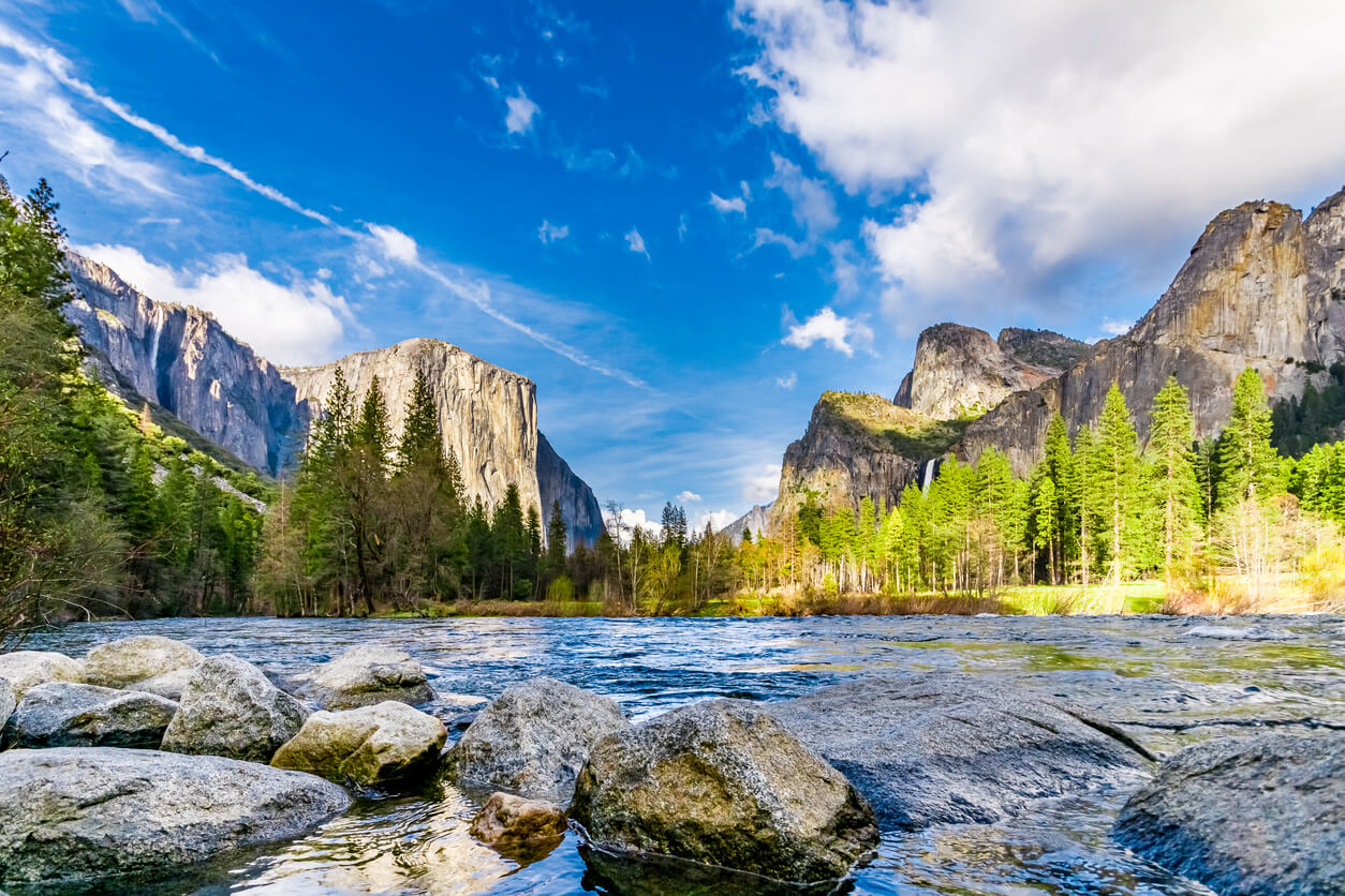 Yosemite Nationaal Park : El Capitan et half dome dans le parc national de Yosemite